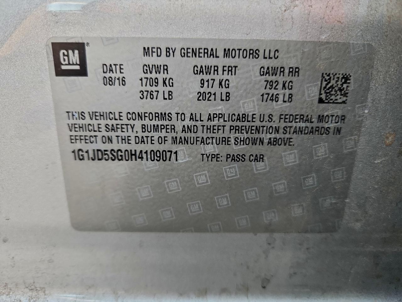 2017 Chevrolet Sonic lt