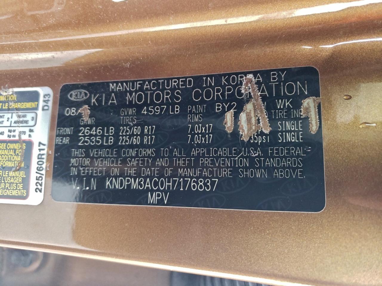 2017 KIA Sportage lx