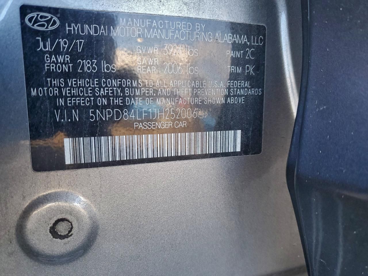 2018 Hyundai Elantra sel