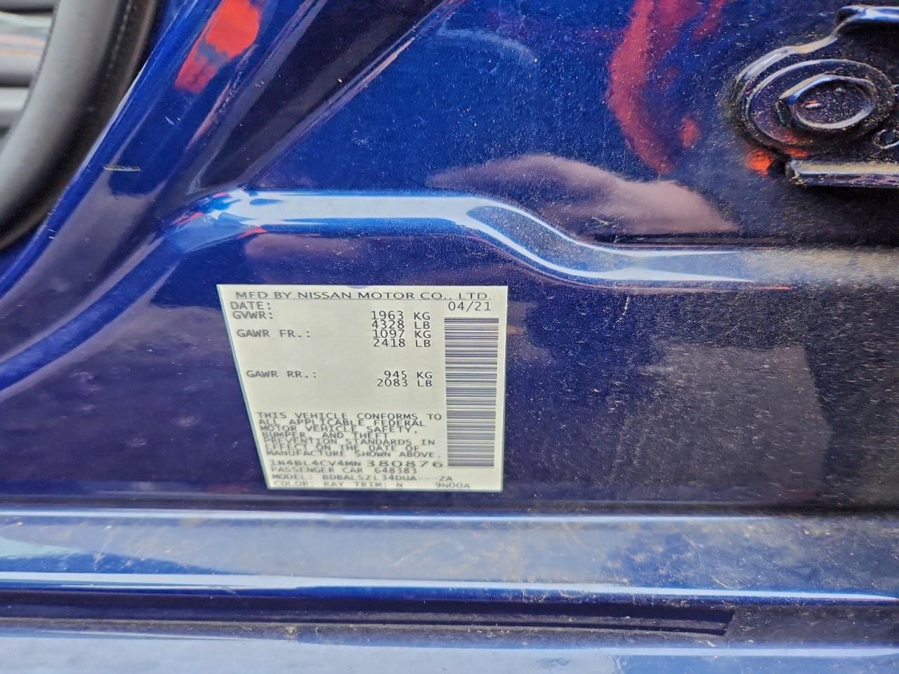 2021 Nissan Altima sr