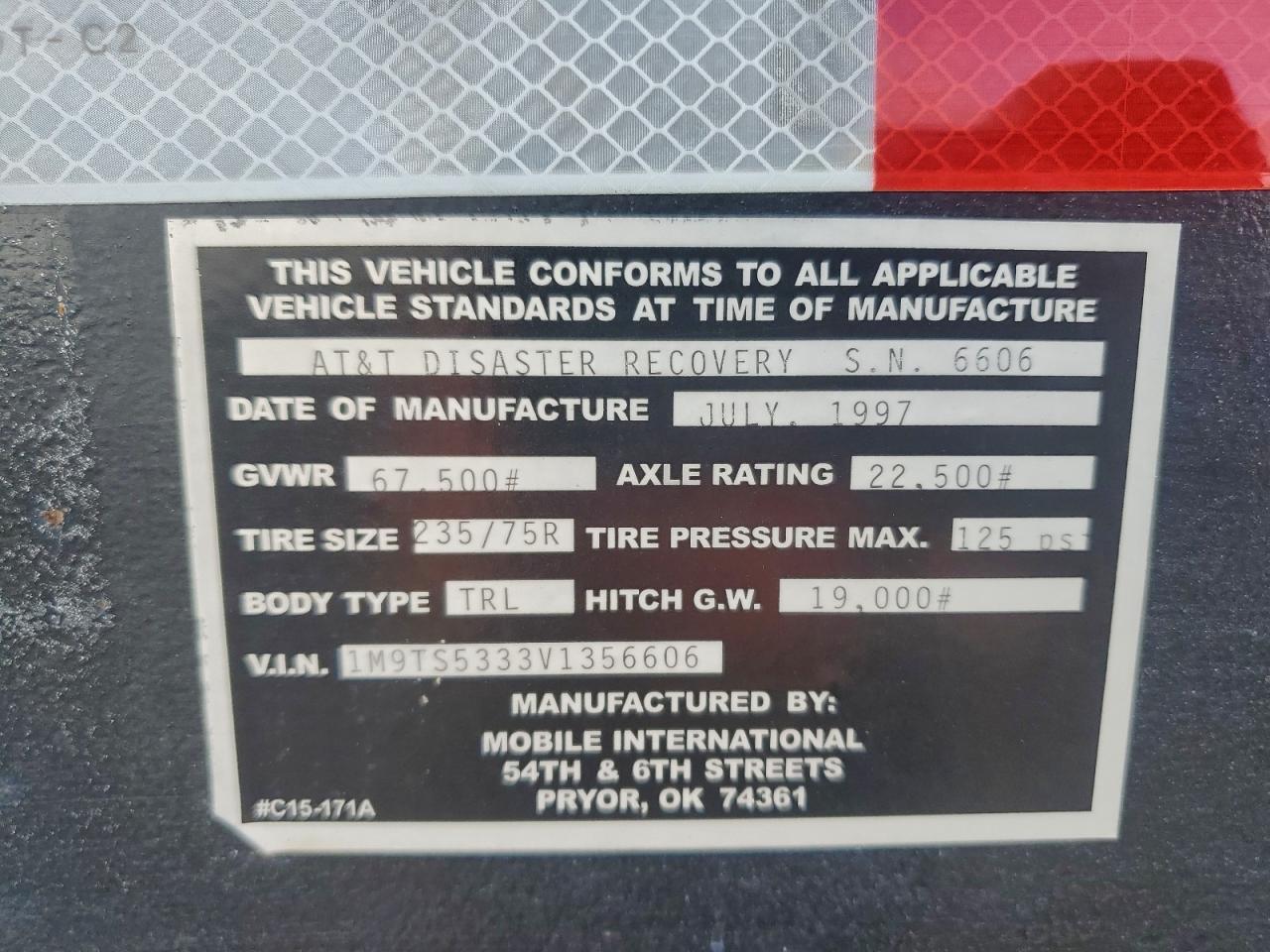 1997 Mickelson Yachts Inc Trailer