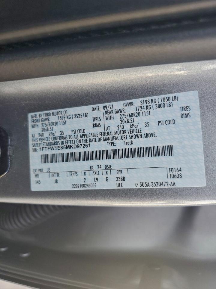 2021 Ford F150 Supercrew
