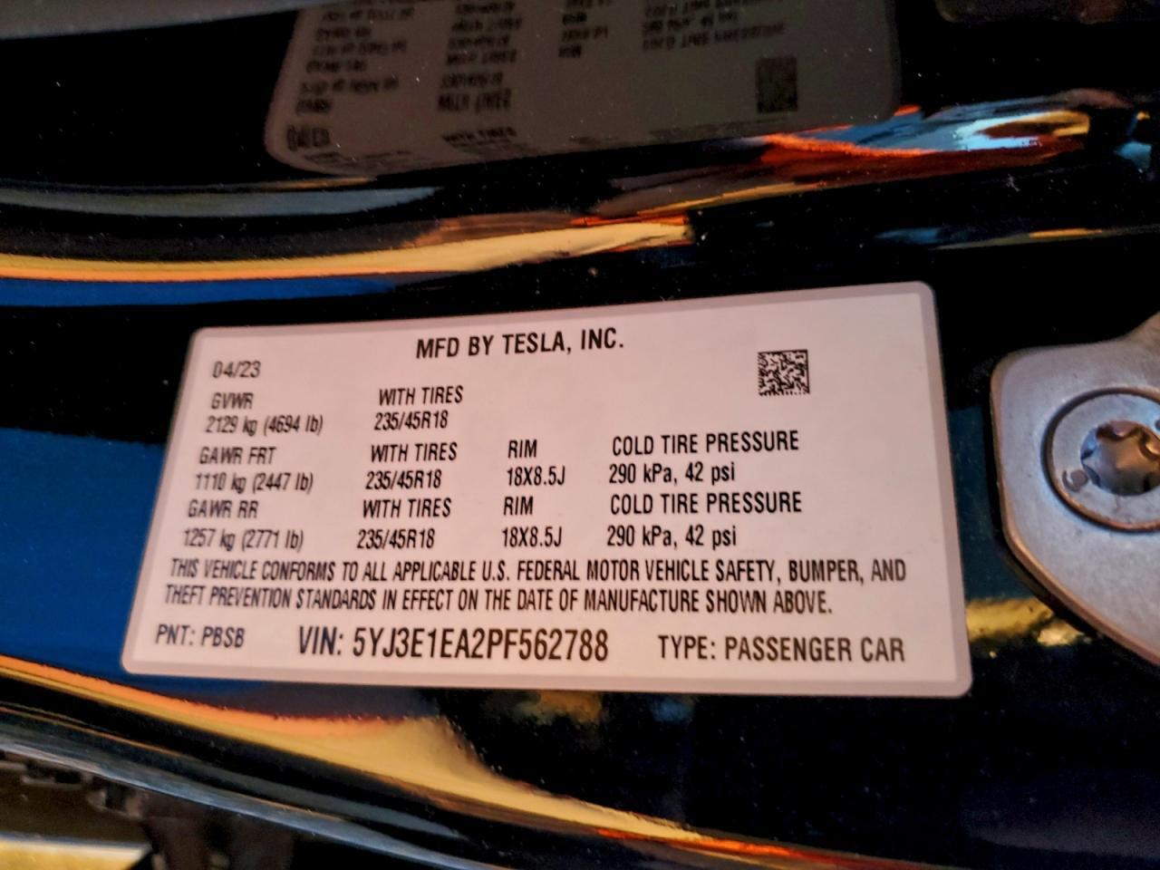 2023 Tesla Model 3