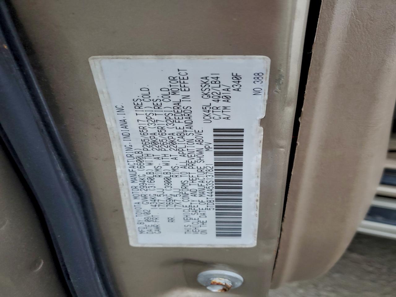 2003 Toyota Sequoia SR5