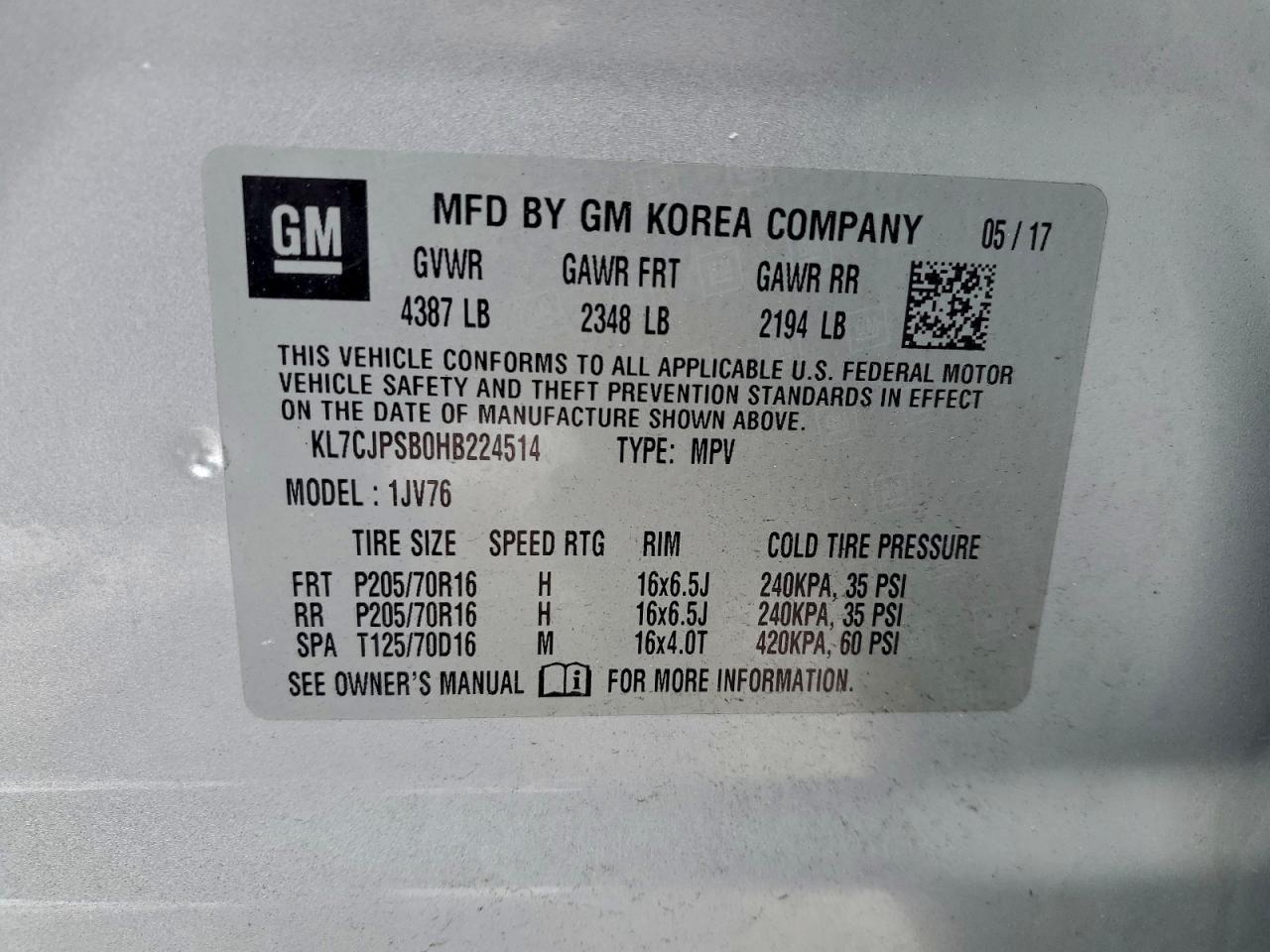 2017 Chevrolet Trax 1LT