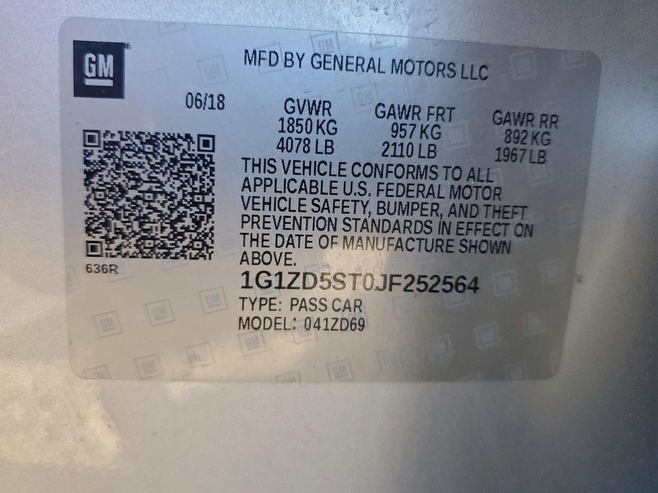 2018 Chevrolet Malibu lt