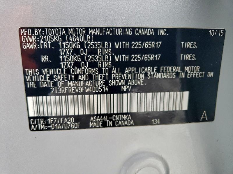 2015 Toyota Rav4 xle