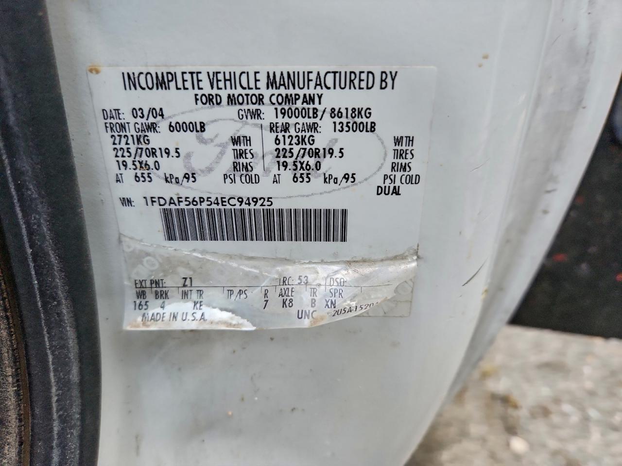 2004 Ford F550 Super Duty Utility / Service Truck