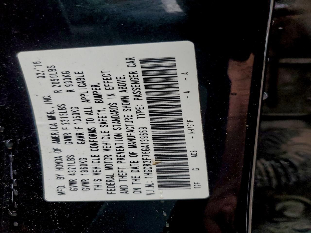 2016 Honda Accord ex