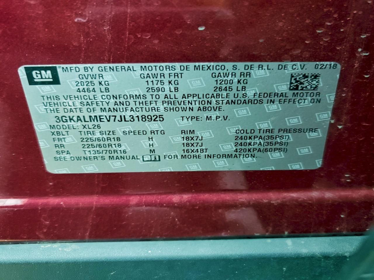 2018 GMC Terrain sle