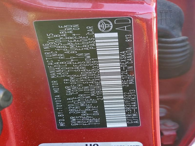 2016 Toyota Corolla l