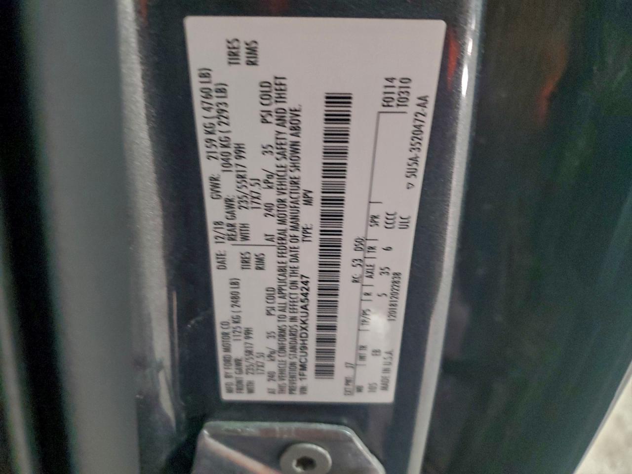 2019 Ford Escape sel