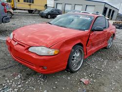 Chevrolet salvage cars for sale: 2001 Chevrolet Monte Carlo ss