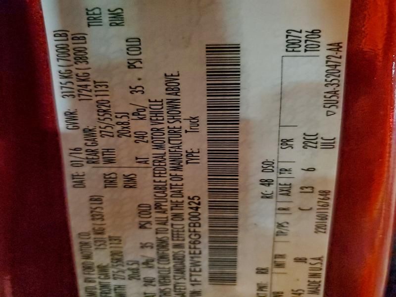 2016 Ford F150 Supercrew