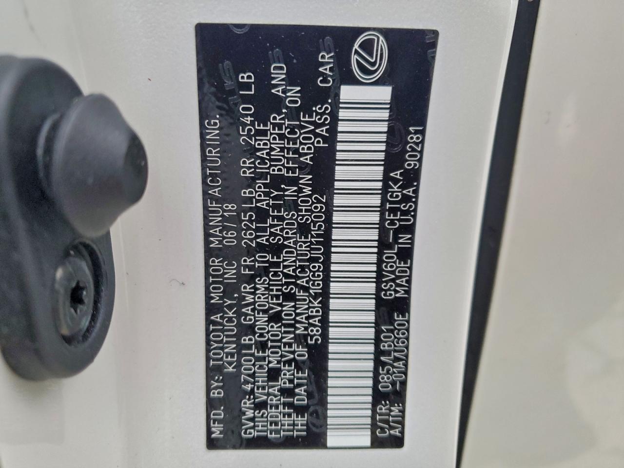 2018 Lexus Es 350 Base