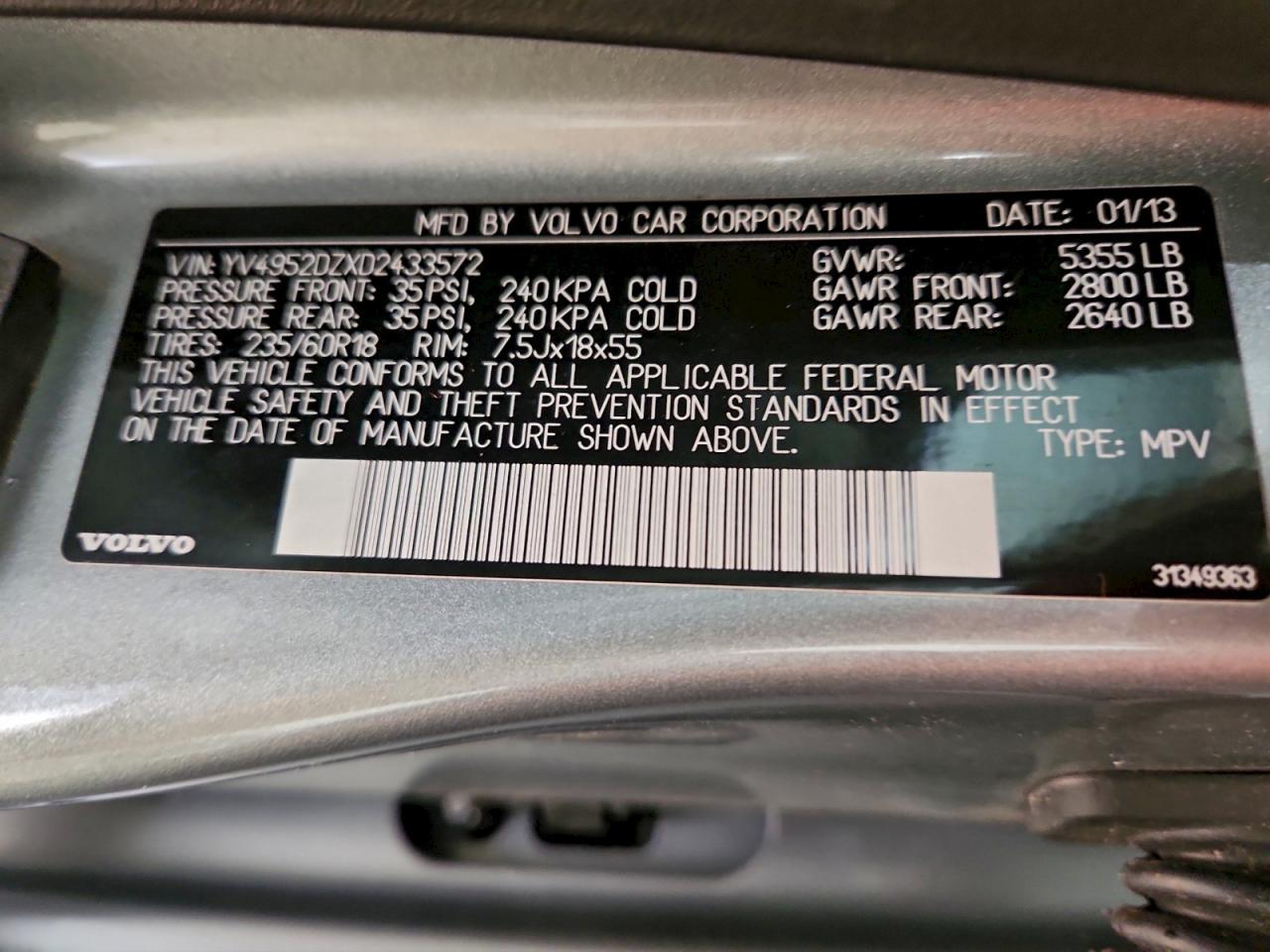2013 Volvo Xc60 3.2