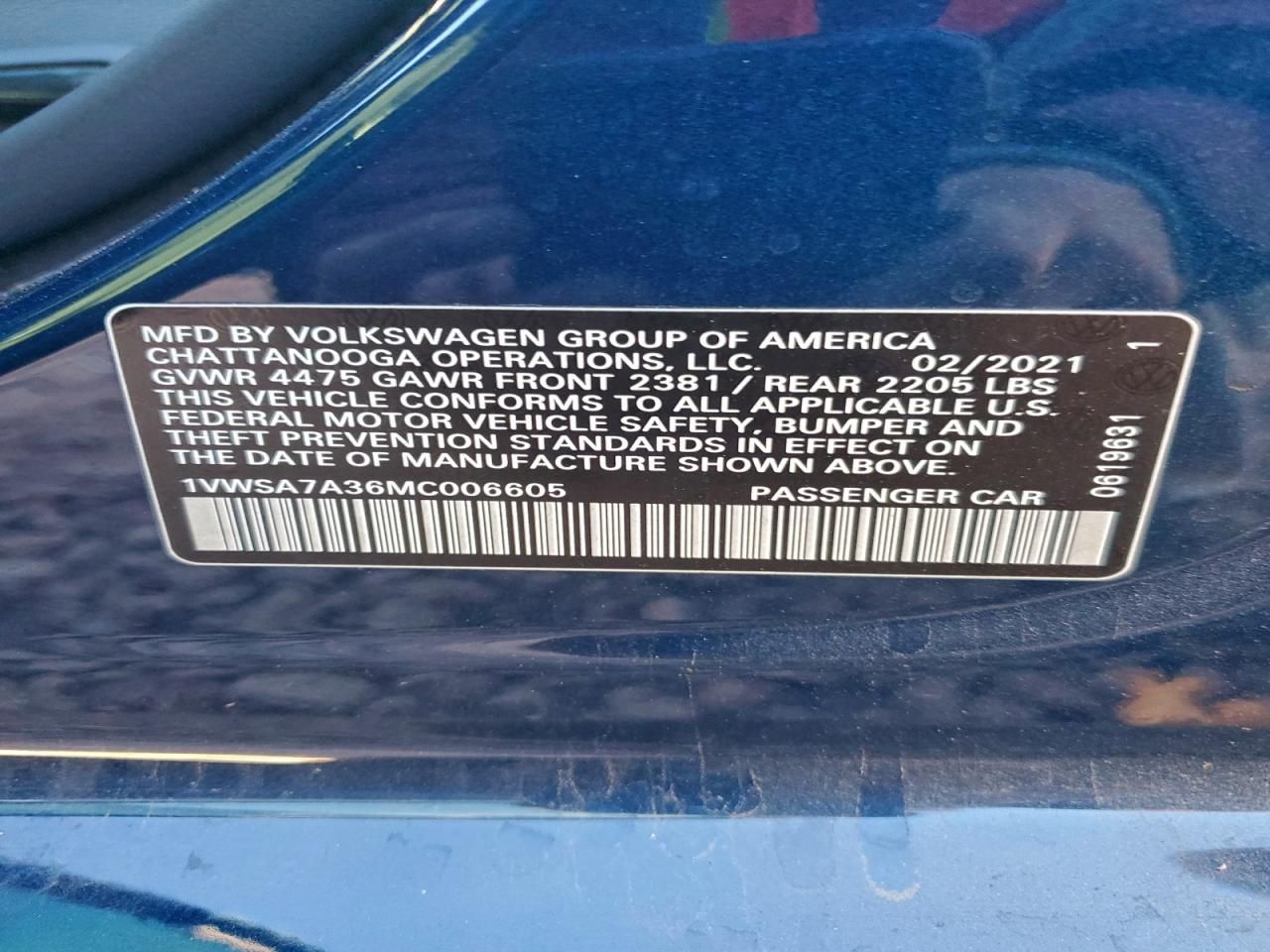 2021 Volkswagen Passat se