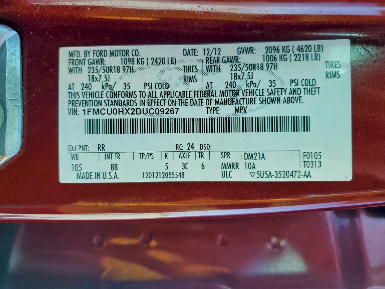 2013 Ford Escape sel