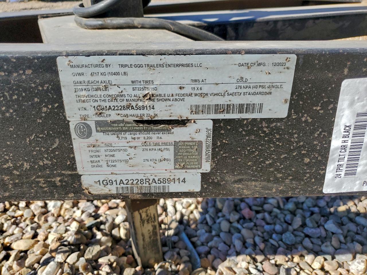 2024 Triple Ggg Utility Trailer