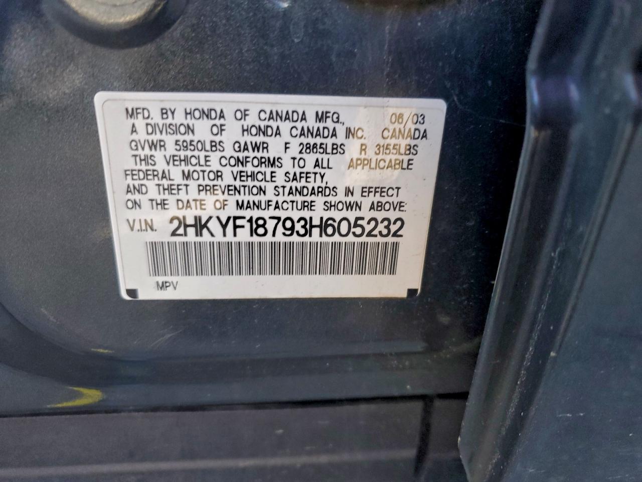 2003 Honda Pilot exl