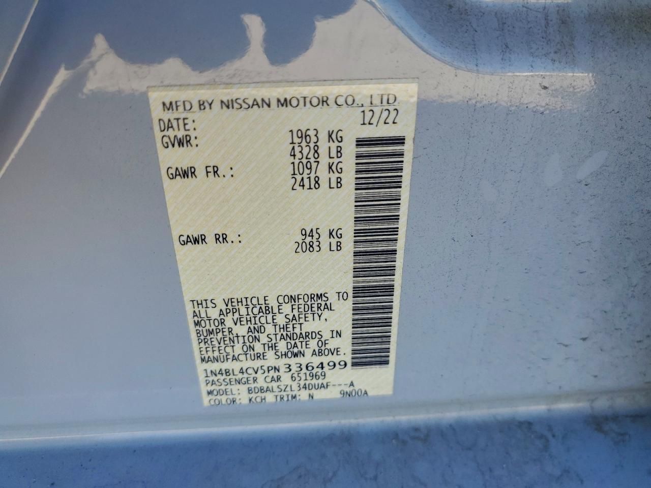 2023 Nissan Altima sr