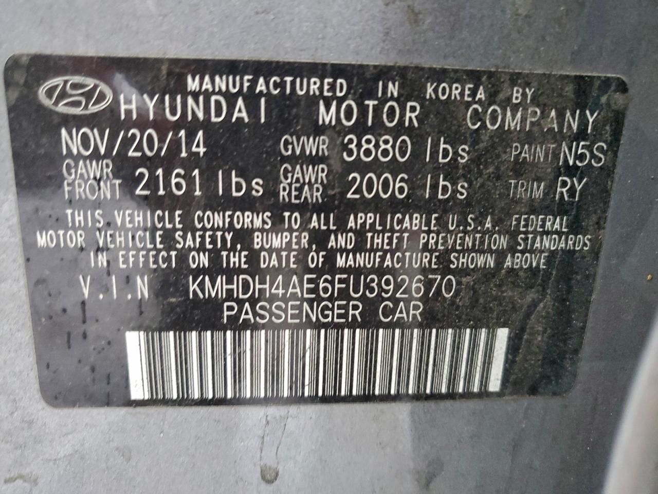 2015 Hyundai Elantra se