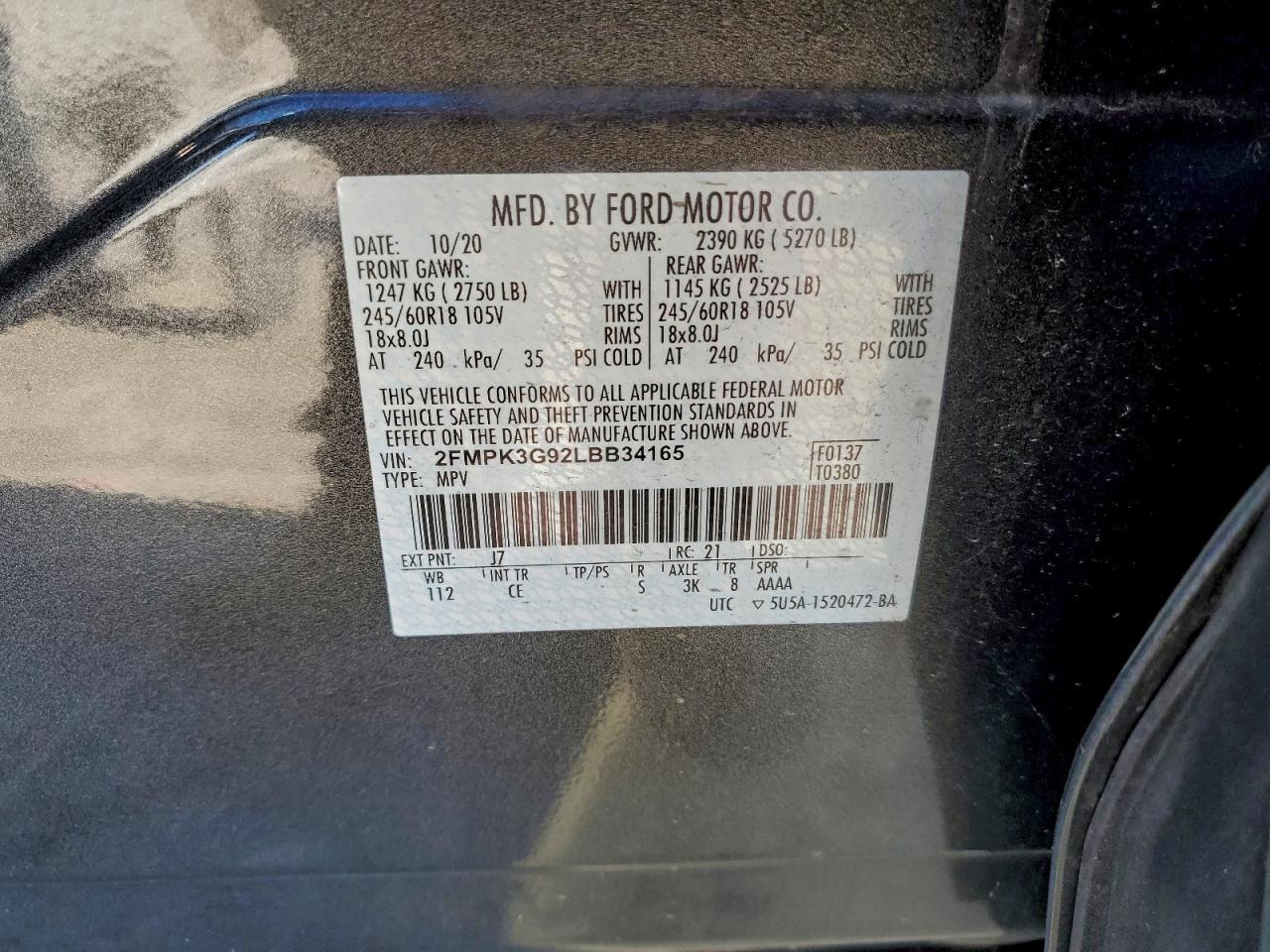 2020 Ford Edge se