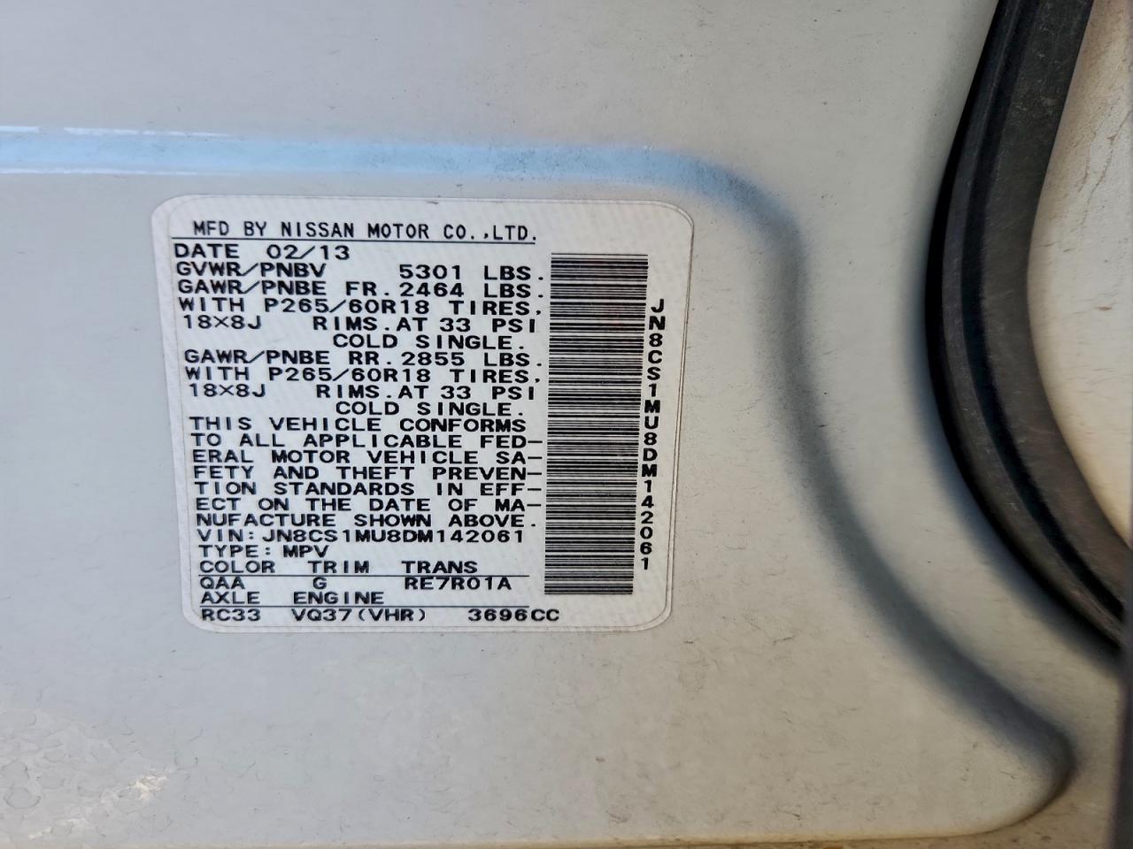 2013 Infiniti Fx37