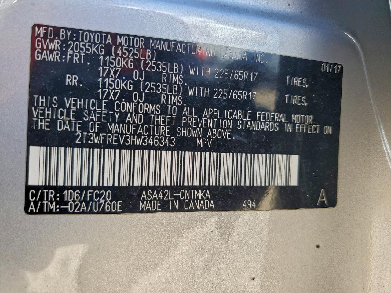 2017 Toyota Rav4 xle