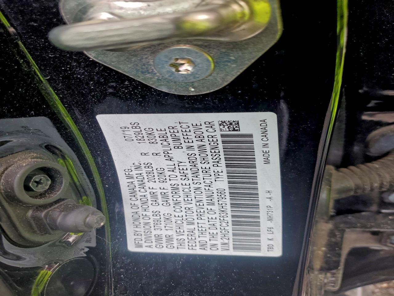 2019 Honda Civic lx