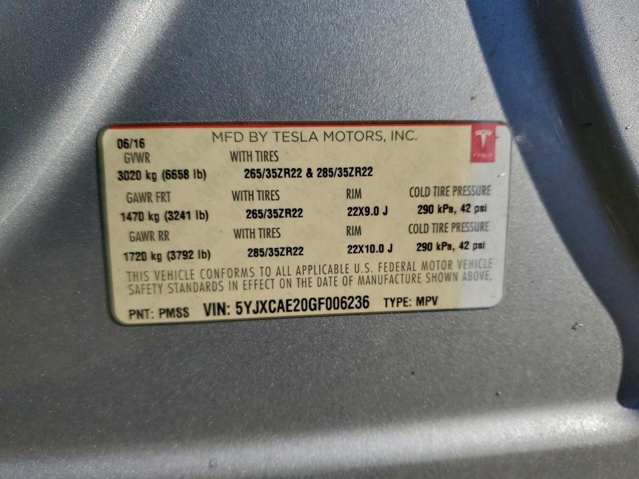 2016 Tesla Model x