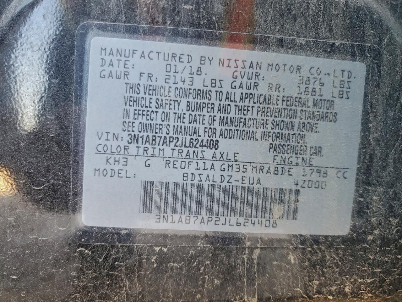 2018 Nissan Sentra s