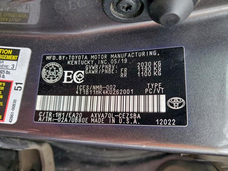2019 Toyota Camry l