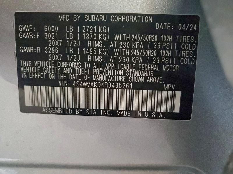 2024 Subaru Ascent Onyx Edition