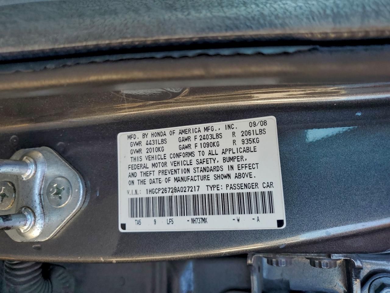 2009 Honda Accord ex