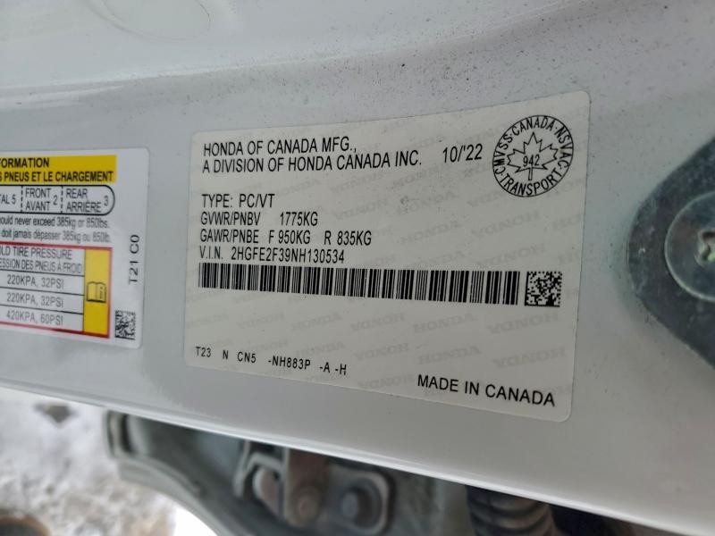 2022 Honda Civic ex