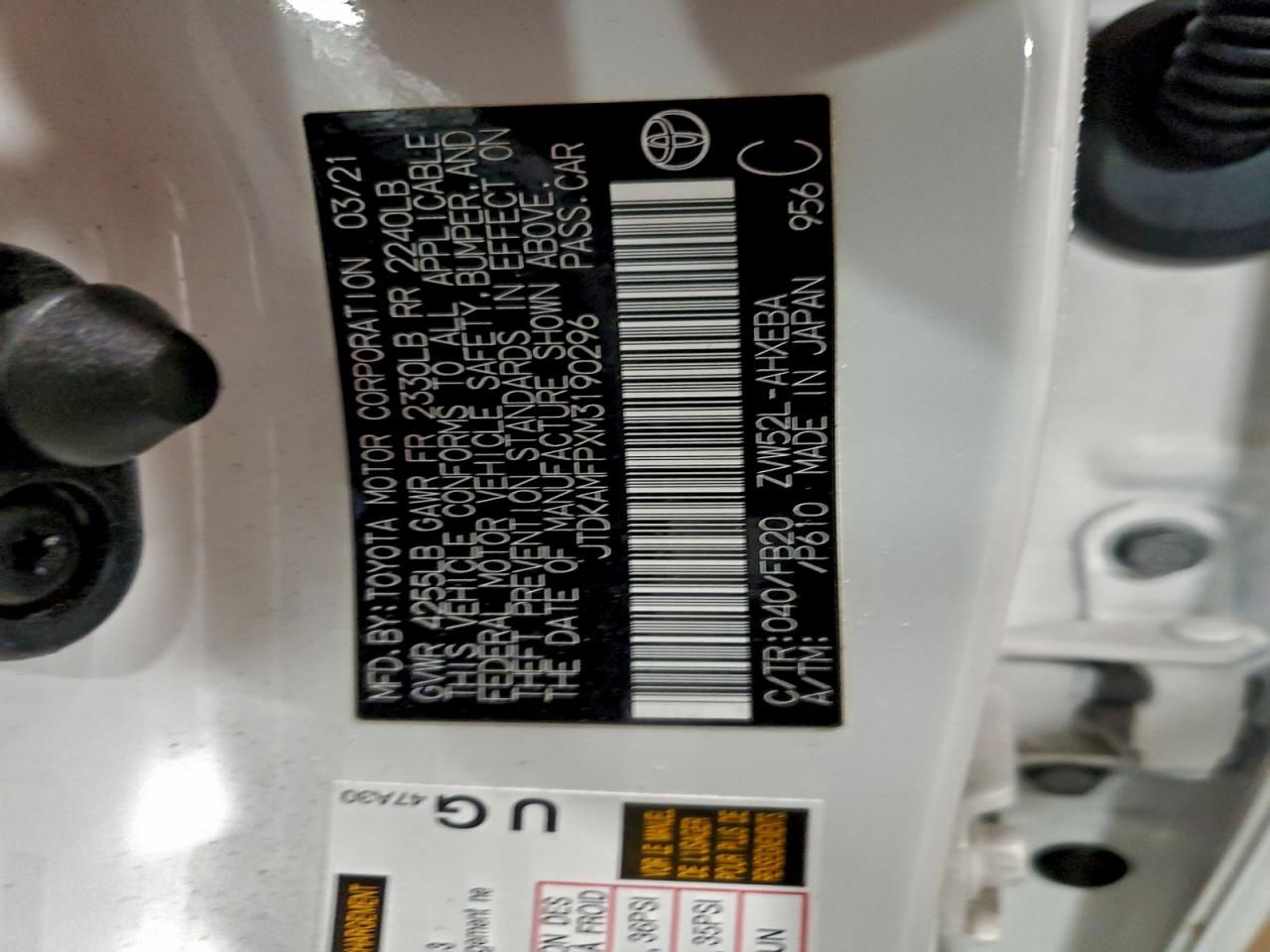 2021 Toyota Prius Prime le