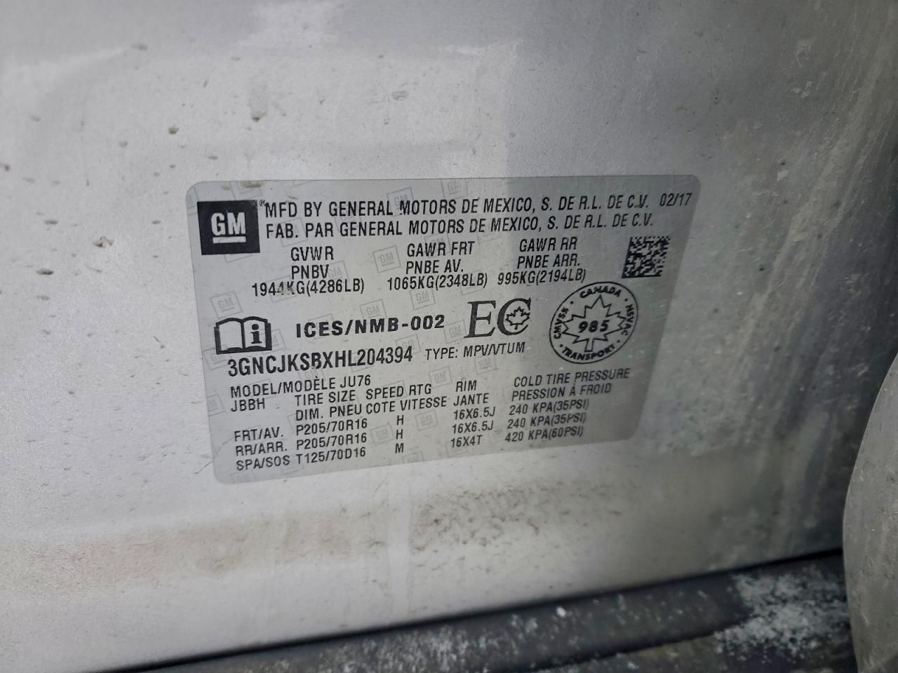 2017 Chevrolet Trax ls