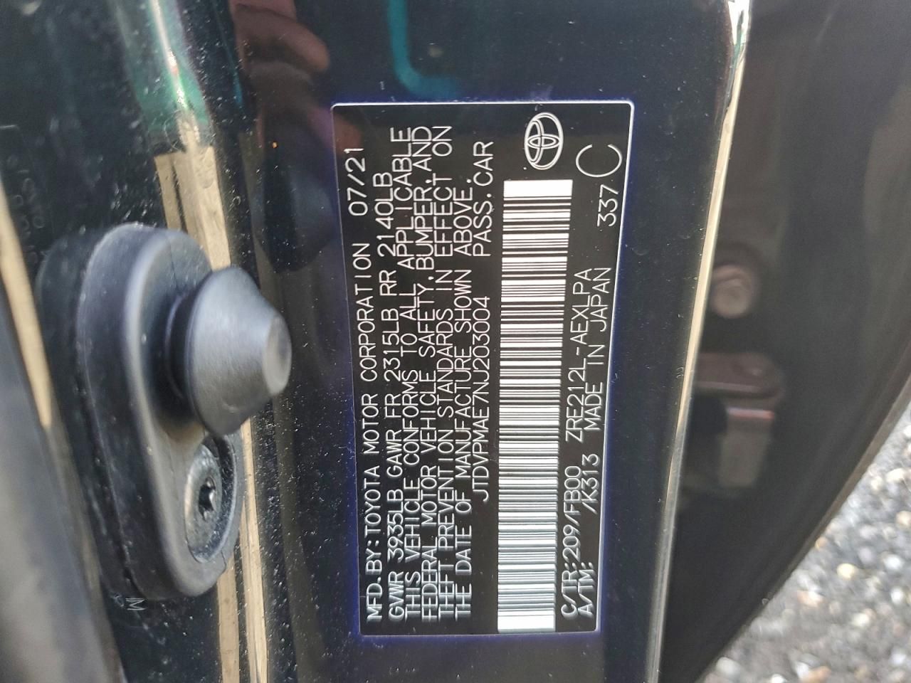 2022 Toyota Corolla le