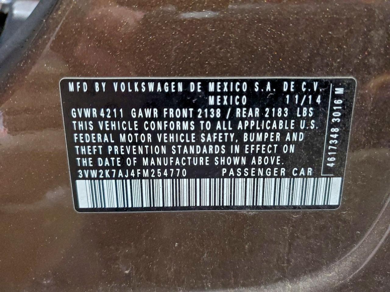 2015 Volkswagen Jetta Base