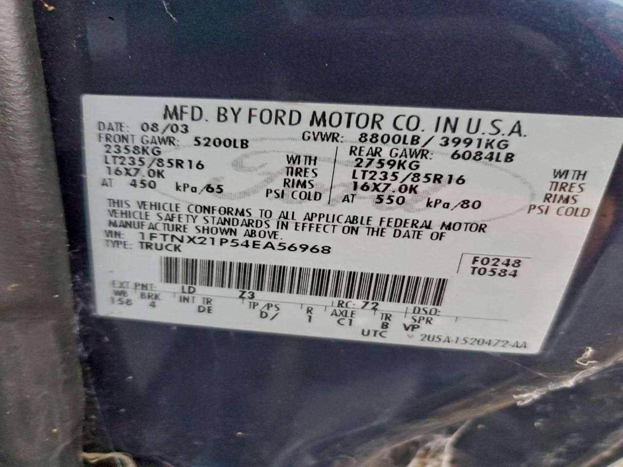 2004 Ford F250 Super Duty