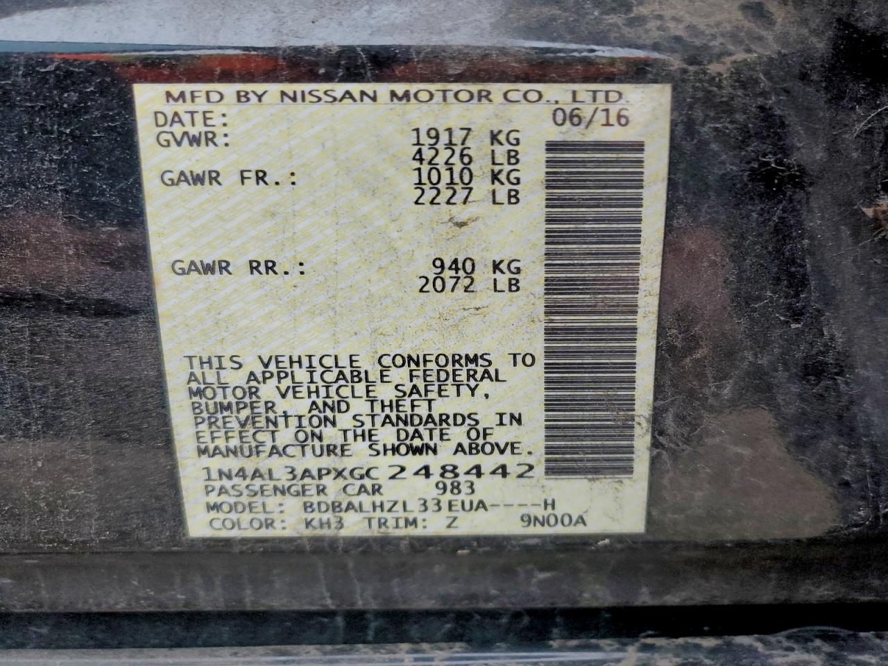 2016 Nissan Altima 2.5