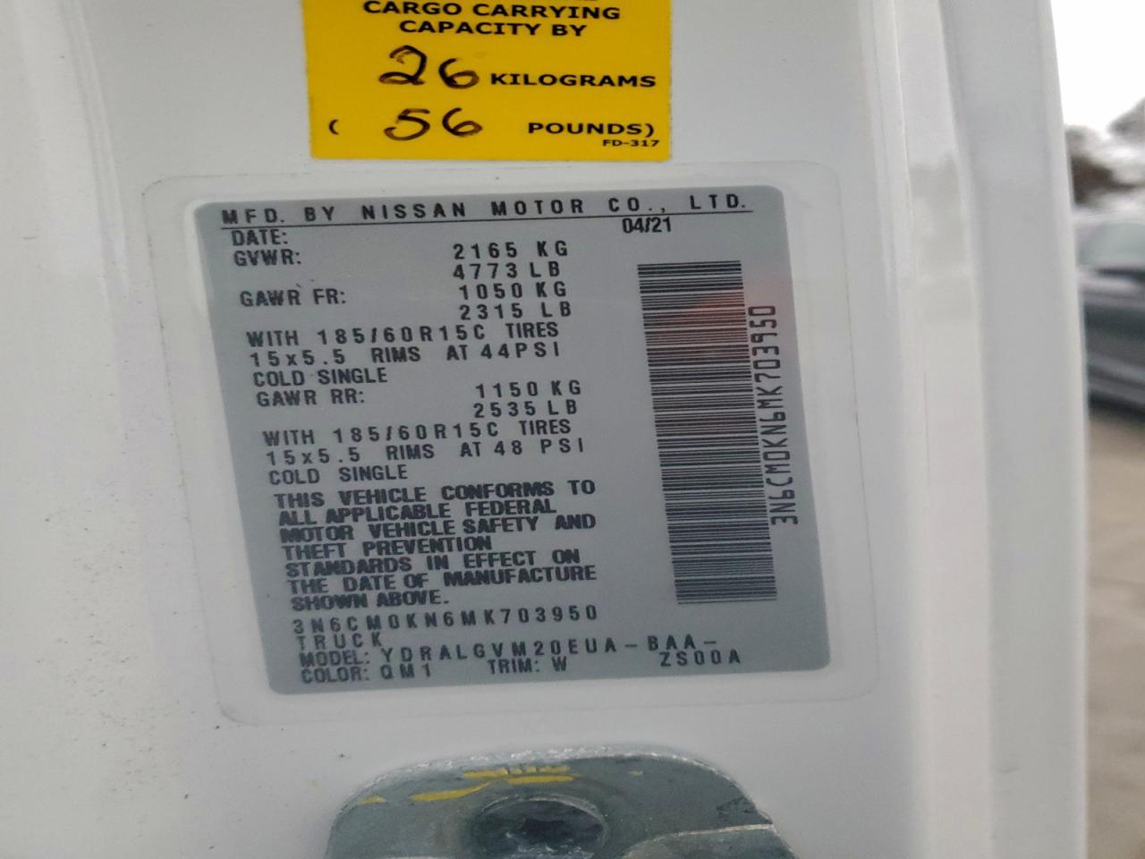 2021 Nissan NV200 Delivery Van