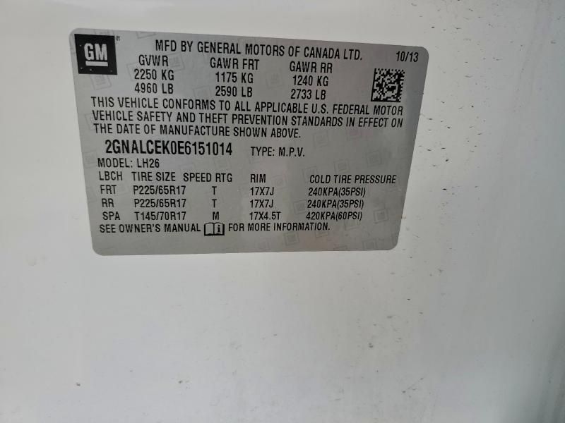 2014 Chevrolet Equinox lt