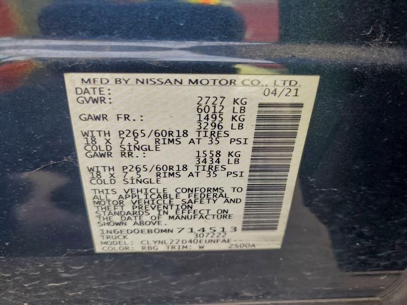 2021 Nissan Frontier s