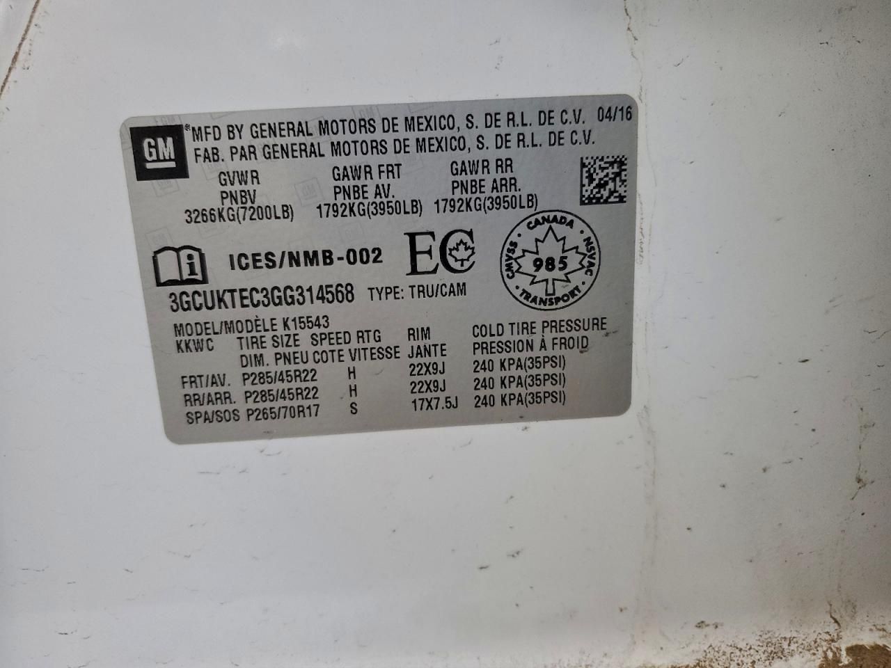 2016 Chevrolet Silverado K1500 High Country