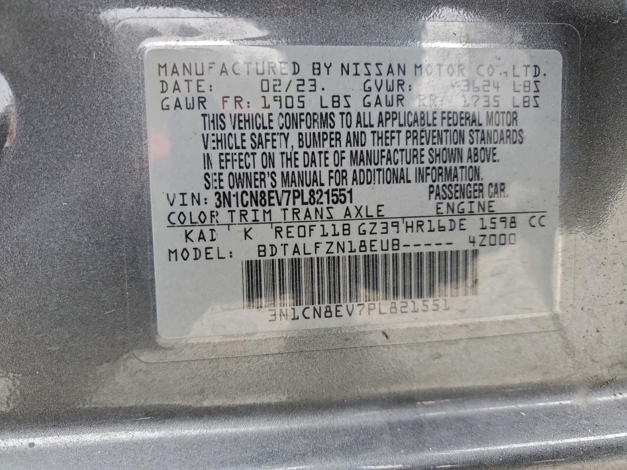 2023 Nissan Versa sv