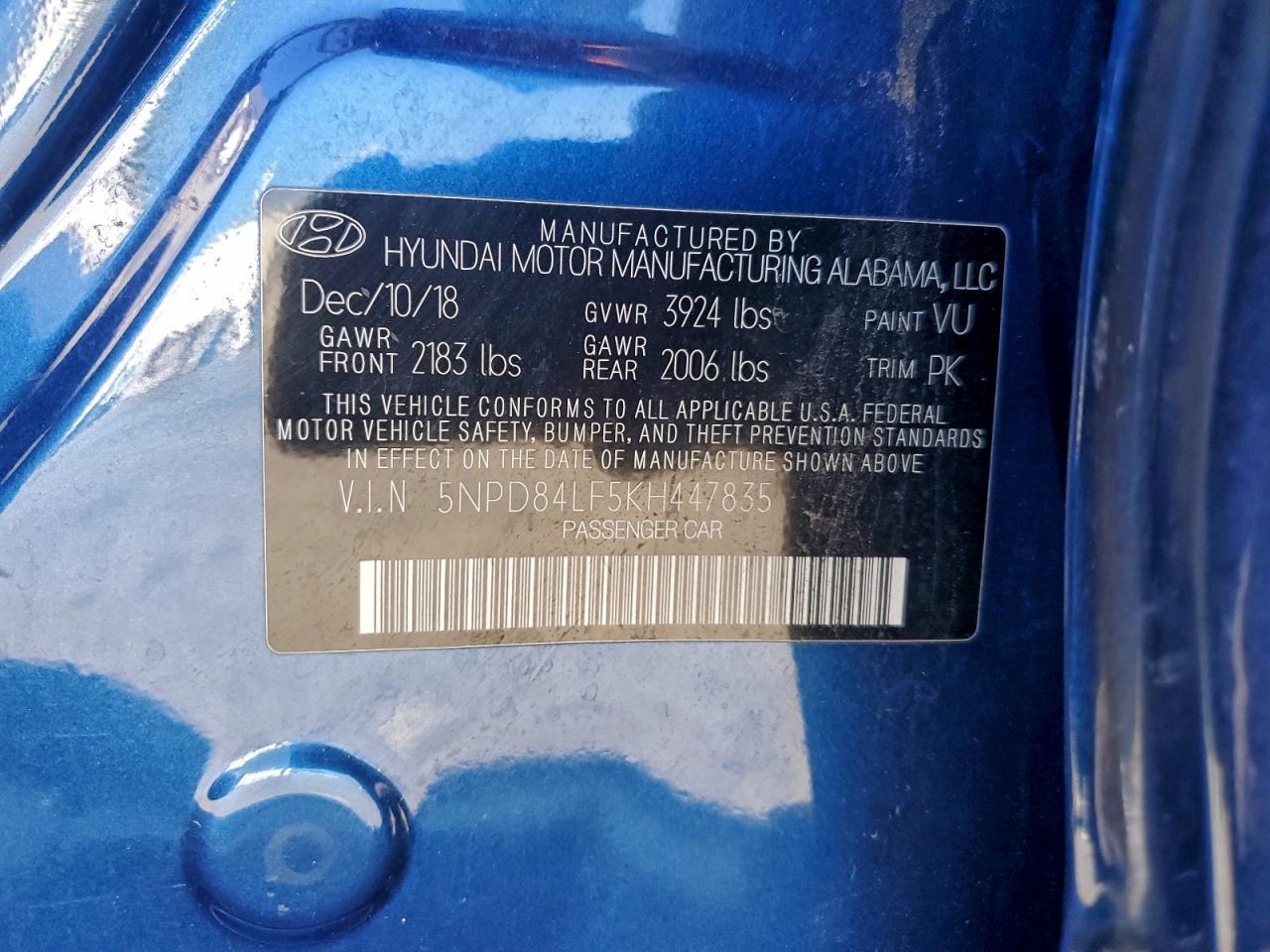 2019 Hyundai Elantra sel