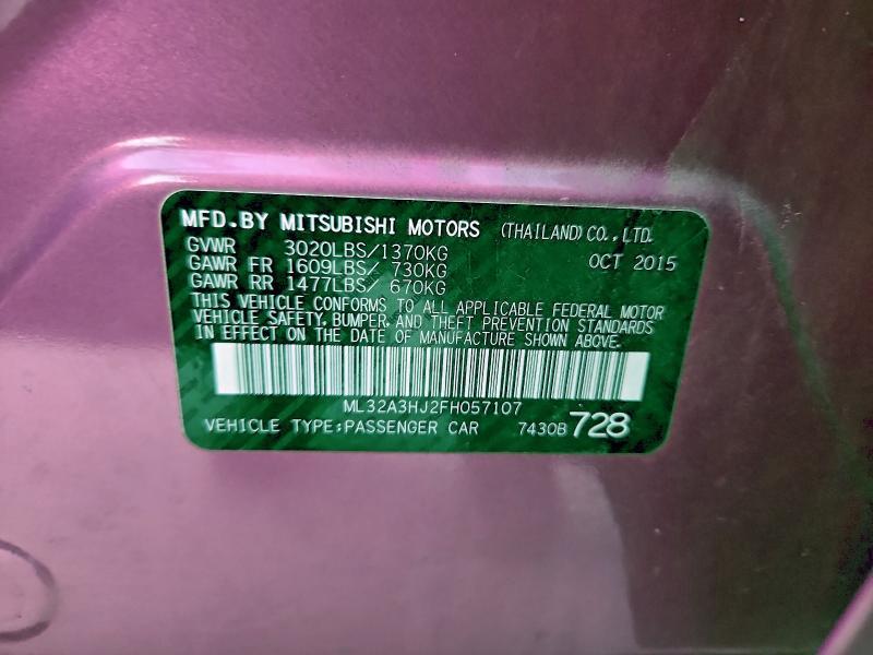 2015 Mitsubishi Mirage de