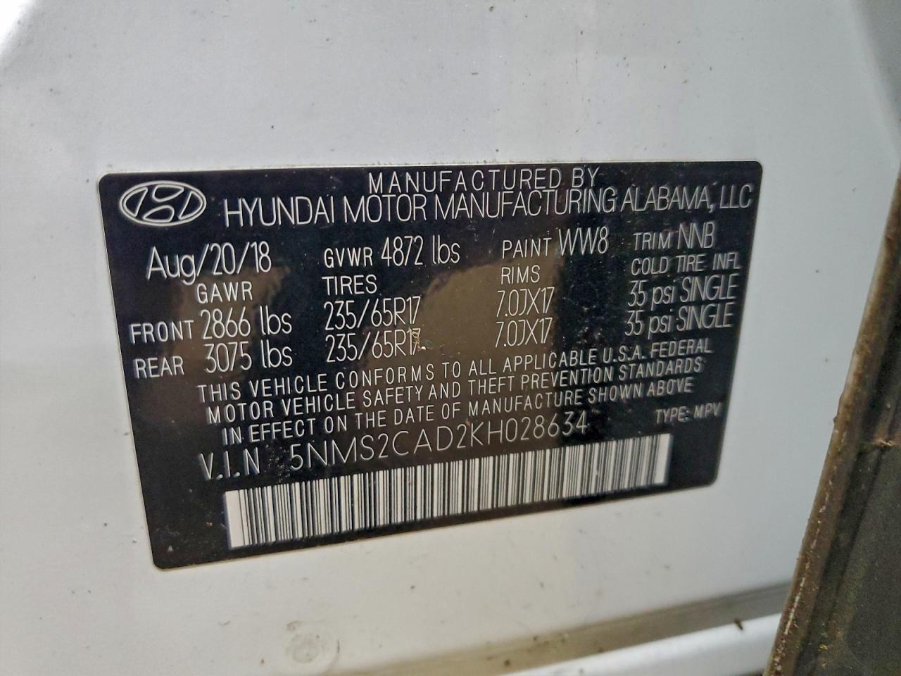 2019 Hyundai Santa fe se